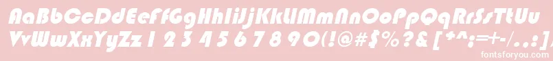 BlimpoItalic Font – White Fonts on Pink Background