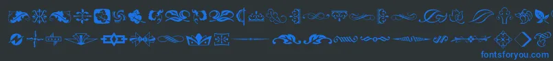 Typeembellishmentstwo Font – Blue Fonts on Black Background