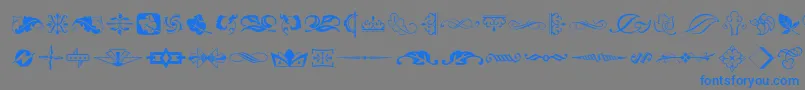 Typeembellishmentstwo Font – Blue Fonts on Gray Background