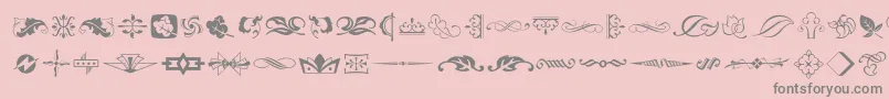 Typeembellishmentstwo-Schriftart – Graue Schriften auf rosa Hintergrund