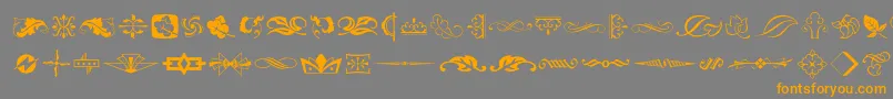 Typeembellishmentstwo Font – Orange Fonts on Gray Background