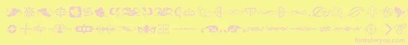 Typeembellishmentstwo Font – Pink Fonts on Yellow Background