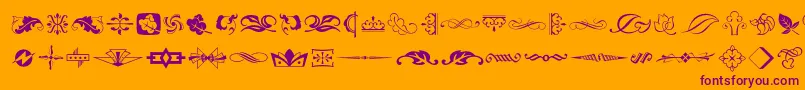 Typeembellishmentstwo Font – Purple Fonts on Orange Background