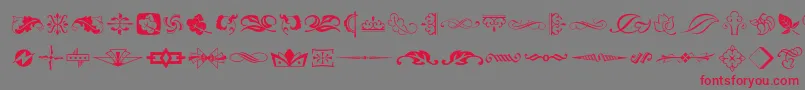 Typeembellishmentstwo Font – Red Fonts on Gray Background