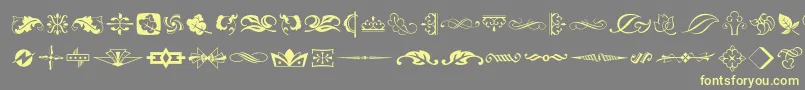 Typeembellishmentstwo Font – Yellow Fonts on Gray Background