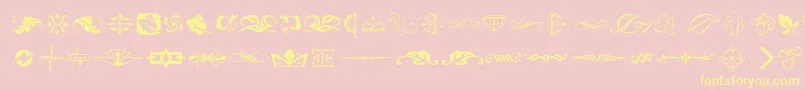 Typeembellishmentstwo Font – Yellow Fonts on Pink Background