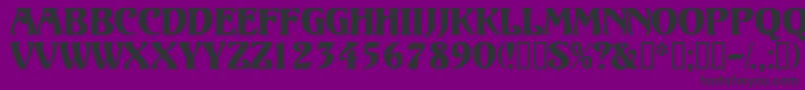 Volutedisplaycapsssk Font – Black Fonts on Purple Background