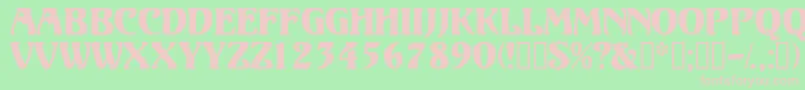 Volutedisplaycapsssk Font – Pink Fonts on Green Background