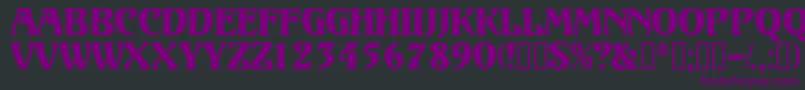 Volutedisplaycapsssk Font – Purple Fonts on Black Background