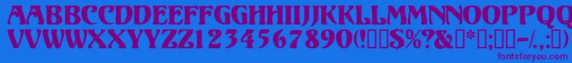 En savoir plus sur la police Volutedisplaycapsssk Police Volutedisplaycapsssk – polices violettes sur fond bleu
