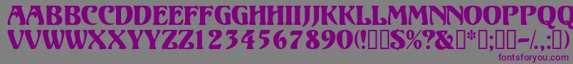 Volutedisplaycapsssk Font – Purple Fonts on Gray Background