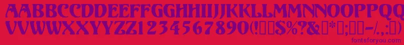Volutedisplaycapsssk Font – Purple Fonts on Red Background