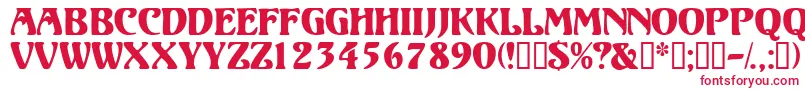 Volutedisplaycapsssk Font – Red Fonts on White Background