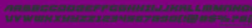 Więcej informacji o czcionce Aircruiserpunchital Czcionka Aircruiserpunchital – czarne czcionki na fioletowym tle