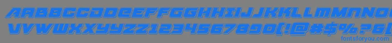 Saiba mais sobre a fonte Aircruiserpunchital Fonte Aircruiserpunchital – fontes azuis em um fundo cinza