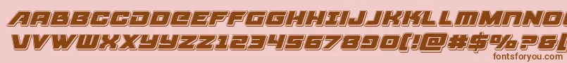 Aircruiserpunchital Font – Brown Fonts on Pink Background