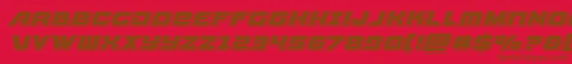 Aircruiserpunchital Font – Brown Fonts on Red Background