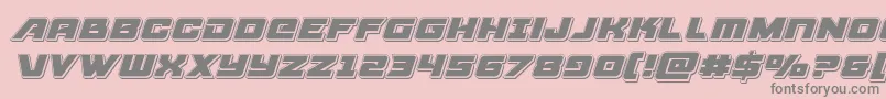 Aircruiserpunchital-Schriftart – Graue Schriften auf rosa Hintergrund
