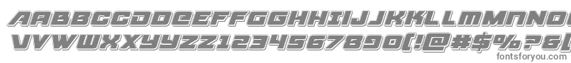 Więcej informacji o czcionce Aircruiserpunchital Czcionka Aircruiserpunchital – szare czcionki na białym tle