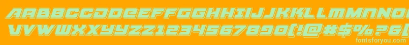 Lisätietoja Aircruiserpunchital-fontista Aircruiserpunchital-fontti – vihreät fontit oranssilla taustalla