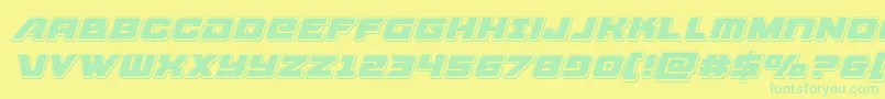 More about Aircruiserpunchital Font Aircruiserpunchital Font – Green Fonts on Yellow Background