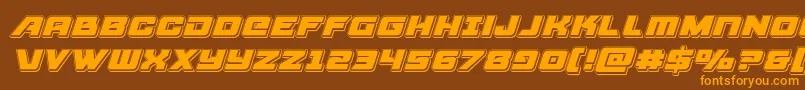 Aircruiserpunchital Font – Orange Fonts on Brown Background