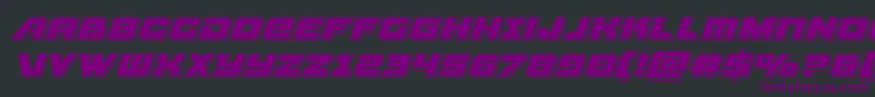 Aircruiserpunchital Font – Purple Fonts on Black Background