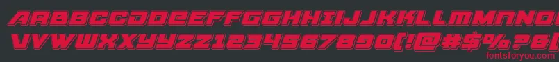 Aircruiserpunchital-Schriftart – Rote Schriften auf schwarzem Hintergrund