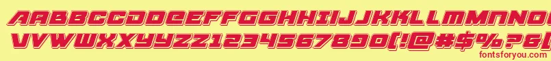 Saiba mais sobre a fonte Aircruiserpunchital Fonte Aircruiserpunchital – fontes vermelhas em um fundo amarelo