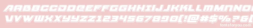 Aircruiserpunchital Font – White Fonts on Pink Background