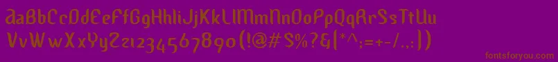 Шрифт Albino ffy – коричневые шрифты на фиолетовом фоне