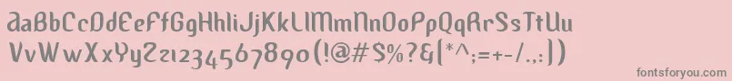 Albino ffy-fontti – harmaat kirjasimet vaaleanpunaisella taustalla