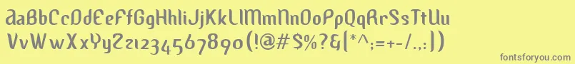 Albino ffy-Schriftart – Graue Schriften auf gelbem Hintergrund