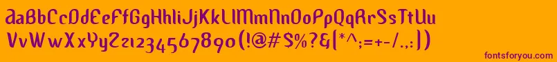 Albino ffy Font – Purple Fonts on Orange Background