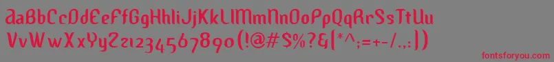 Albino ffy Font – Red Fonts on Gray Background
