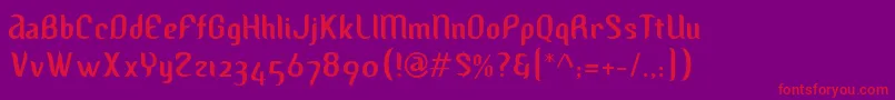 Albino ffy Font – Red Fonts on Purple Background