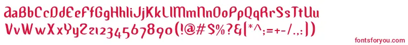 Albino ffy Font – Red Fonts on White Background
