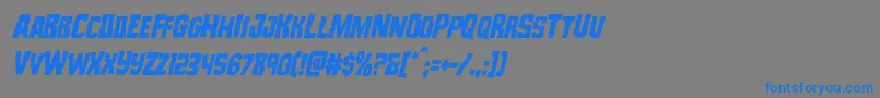 フォントMonsterhuntercondital – 灰色の背景に青い文字