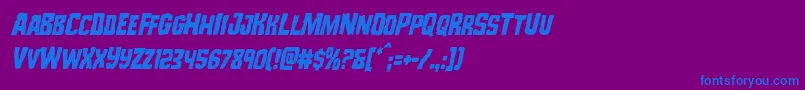 Monsterhuntercondital Font – Blue Fonts on Purple Background