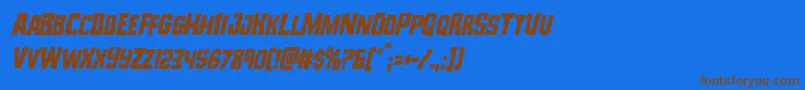 Monsterhuntercondital Font – Brown Fonts on Blue Background