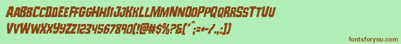 Monsterhuntercondital Font – Brown Fonts on Green Background