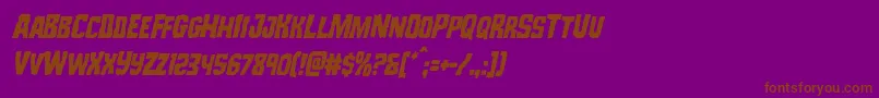 Monsterhuntercondital Font – Brown Fonts on Purple Background