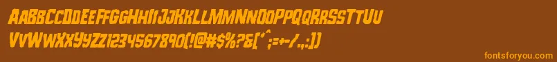 Monsterhuntercondital Font – Orange Fonts on Brown Background