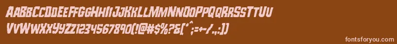 Monsterhuntercondital Font – Pink Fonts on Brown Background