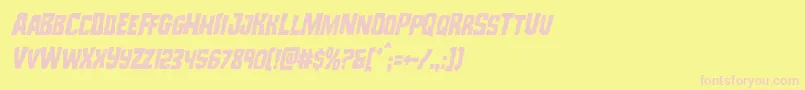 Monsterhuntercondital Font – Pink Fonts on Yellow Background
