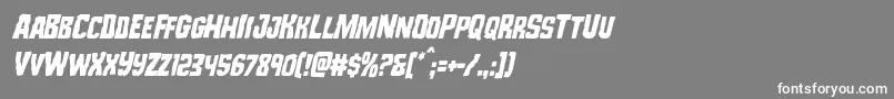 フォントMonsterhuntercondital – 灰色の背景に白い文字