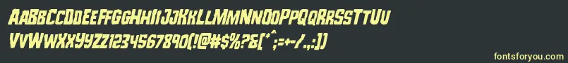 Monsterhuntercondital Font – Yellow Fonts on Black Background