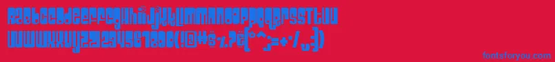 Velcro ffy Font – Blue Fonts on Red Background