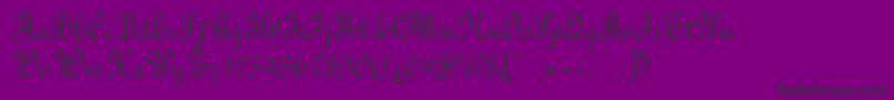 Fonte RondoAncientone – fontes pretas em um fundo violeta