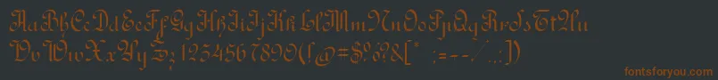 Шрифт RondoAncientone – коричневые шрифты на чёрном фоне
